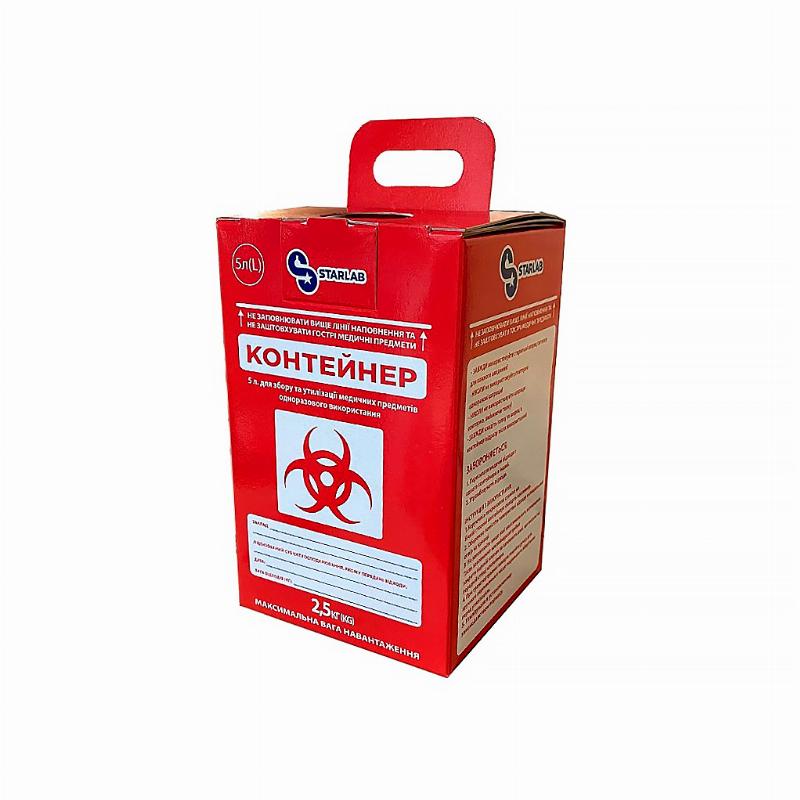 Контейнер CNWTC картонний, 5 л, для збору медичних відходів ty-sp5